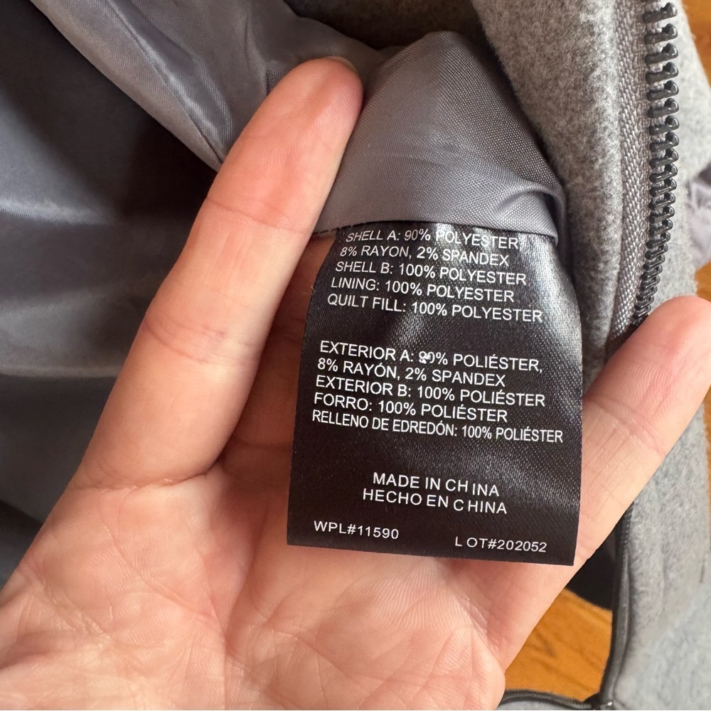 Weatherproof Structured Long Grey Topper Jacket Size Small - Picture 10 of 11